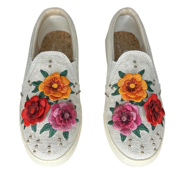 Anthropologie Shoes - Soludos x Anthropologie Bahia Floral Embroidered Slip-On Sneakers Women's 8